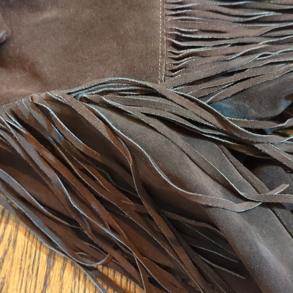 Joo Kay Vintage Fringed Leather Jacket 1960's Western Wear Rock N Roll Hippy Lrg - Picture 5 of 15